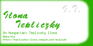 ilona tepliczky business card